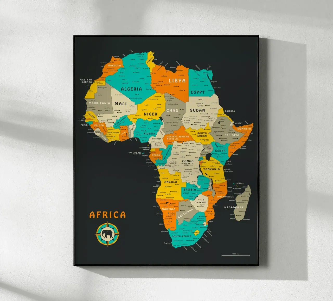 Africa Map plexiglass da Jazzberry Blue