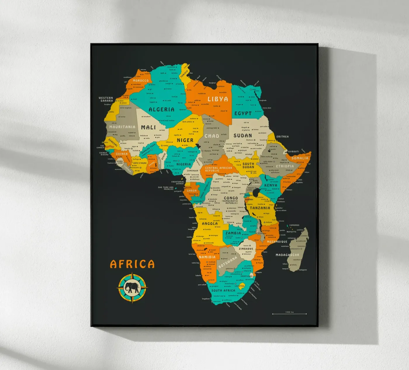 Africa Map plexiglas de Jazzberry Blue