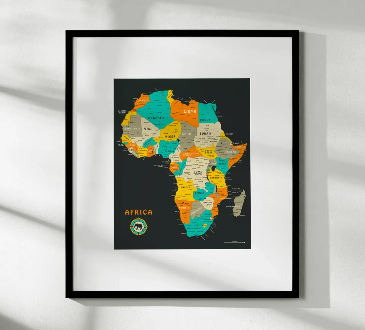 Africa Map poster da Jazzberry Blue