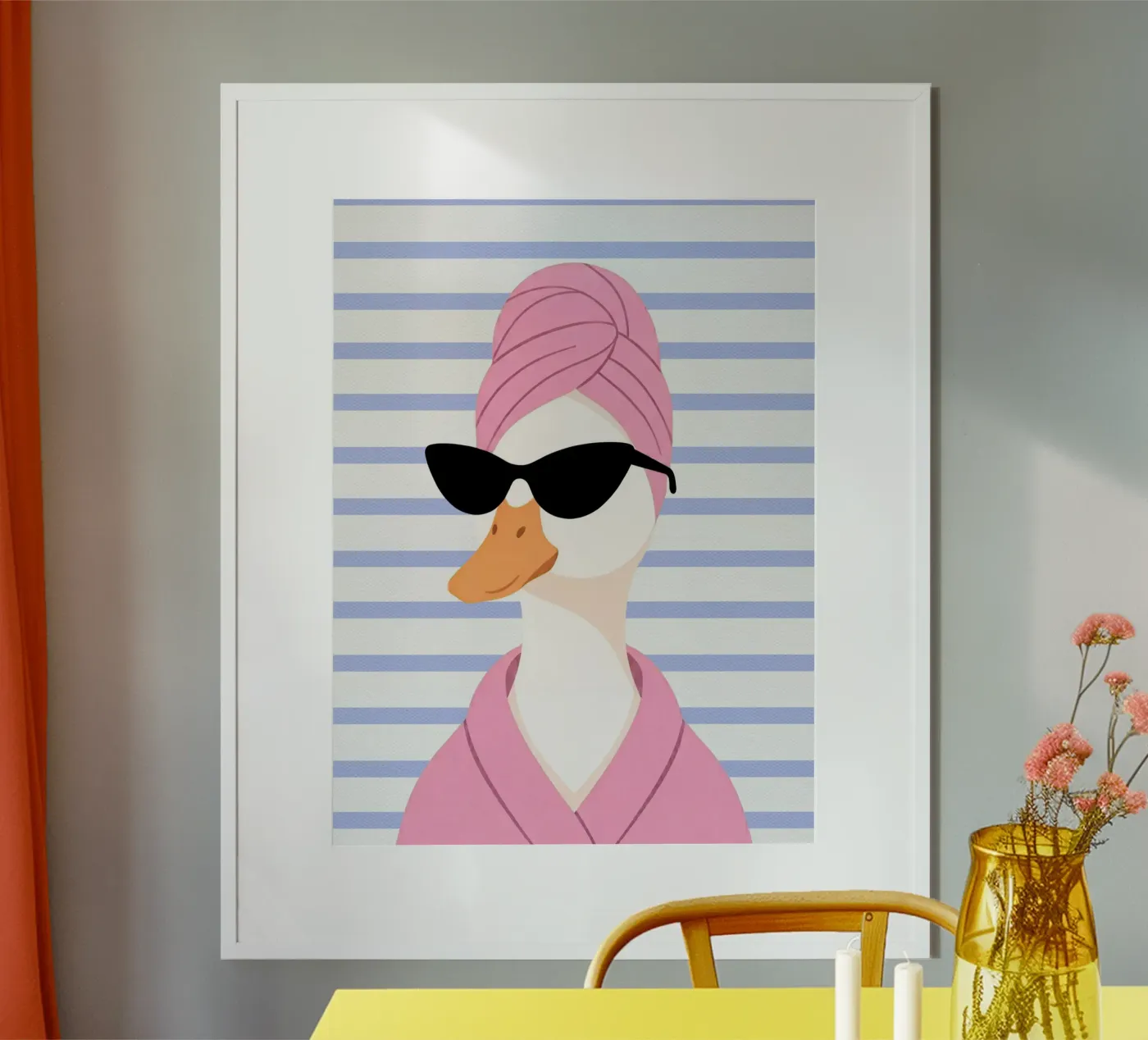 Brutale eend poster van Dopamine prints
