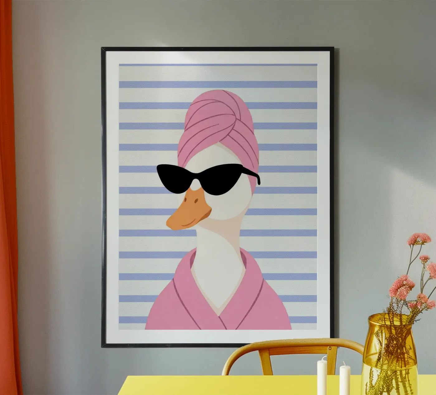 Brutale eend poster van Dopamine prints