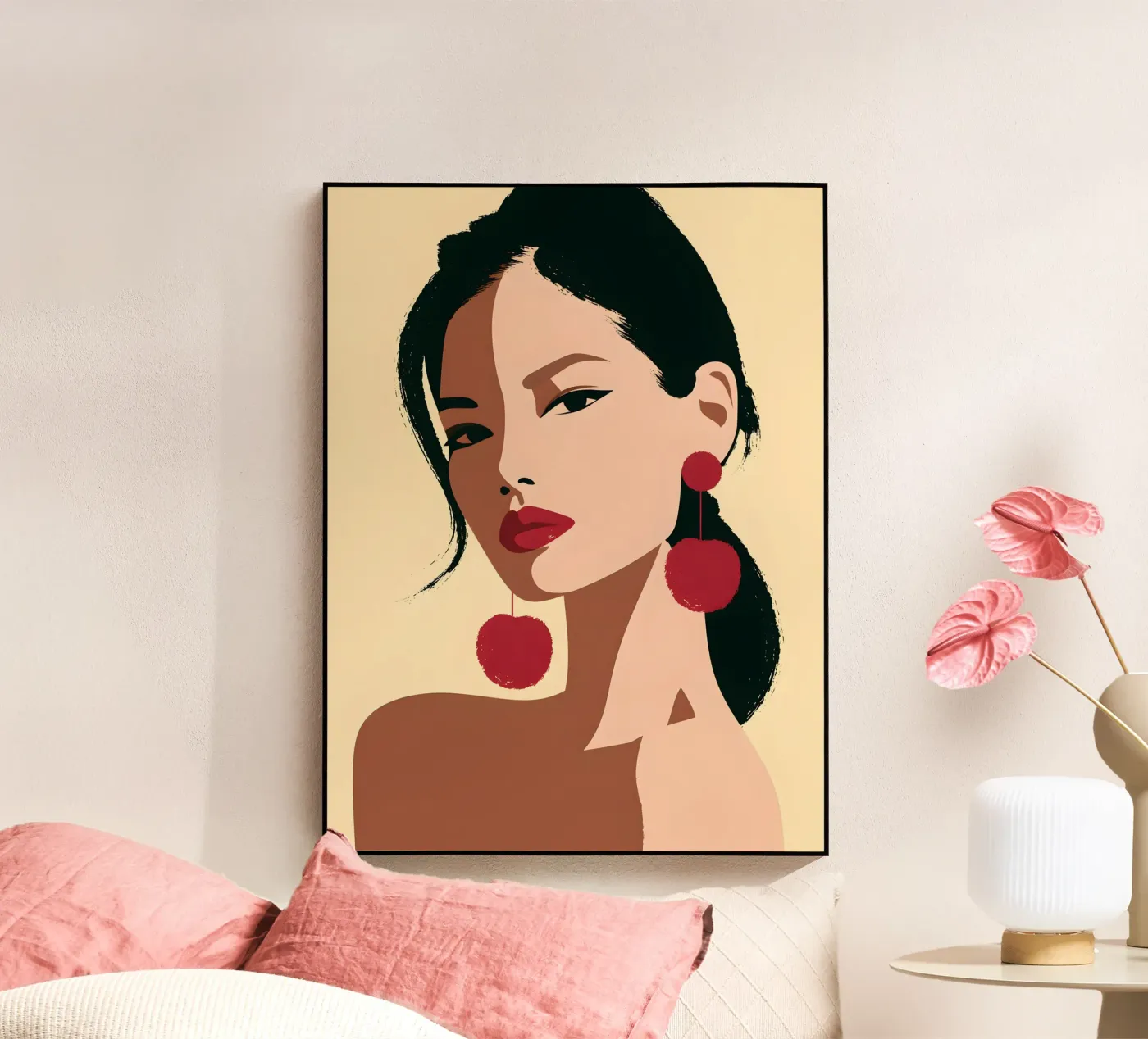 Portrait « Cherry Statement » plexiglas de michi