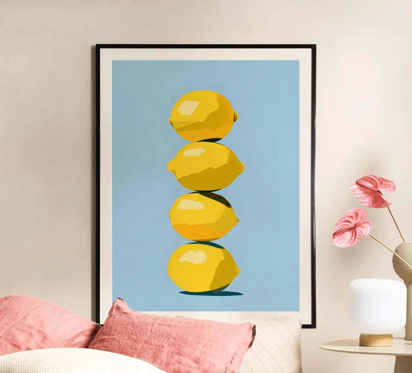 Stacked Lemons poster by michi