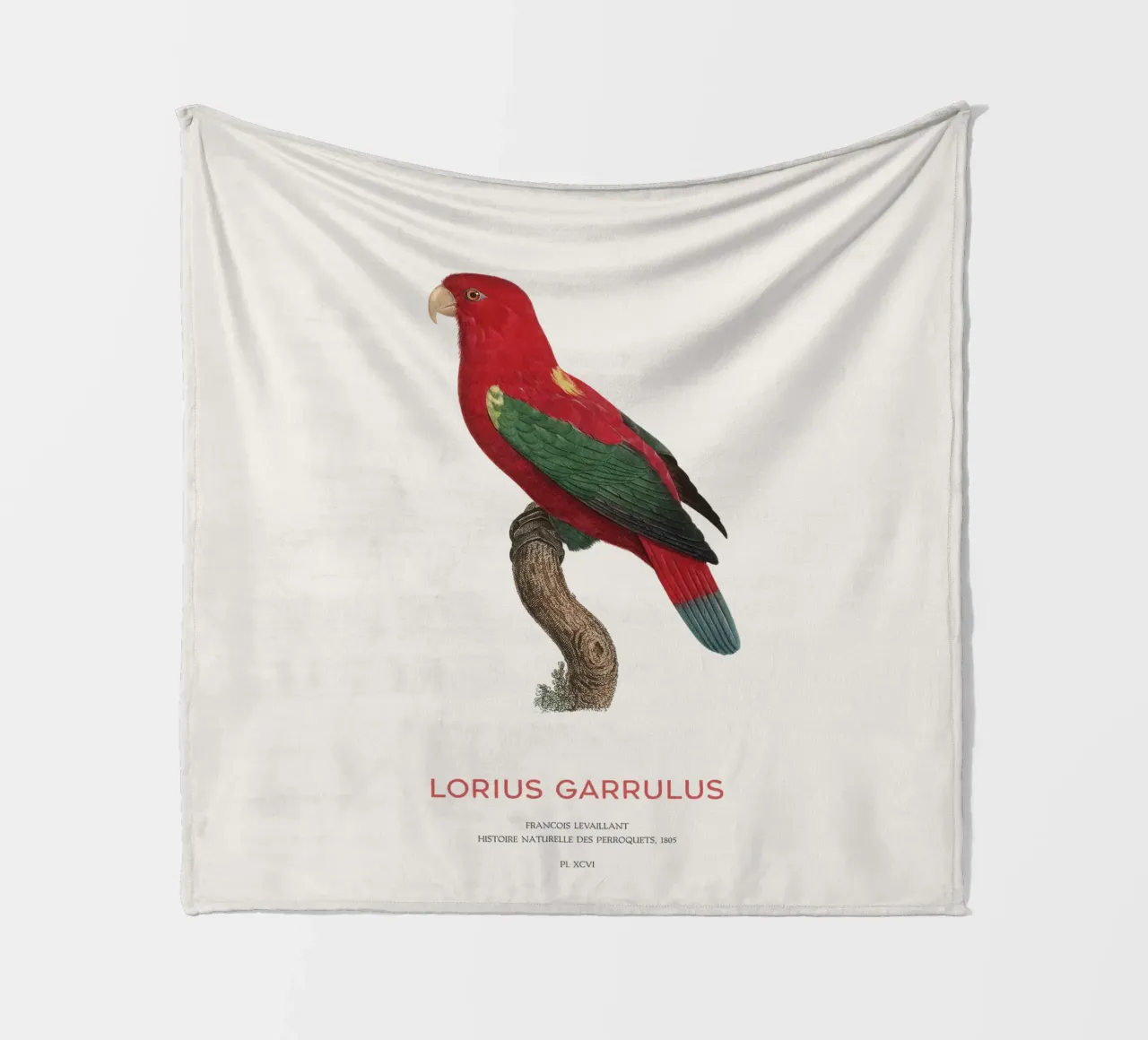 Lorius Garrulus o Lorius Garrulus coperta in pile da Vintagrafica