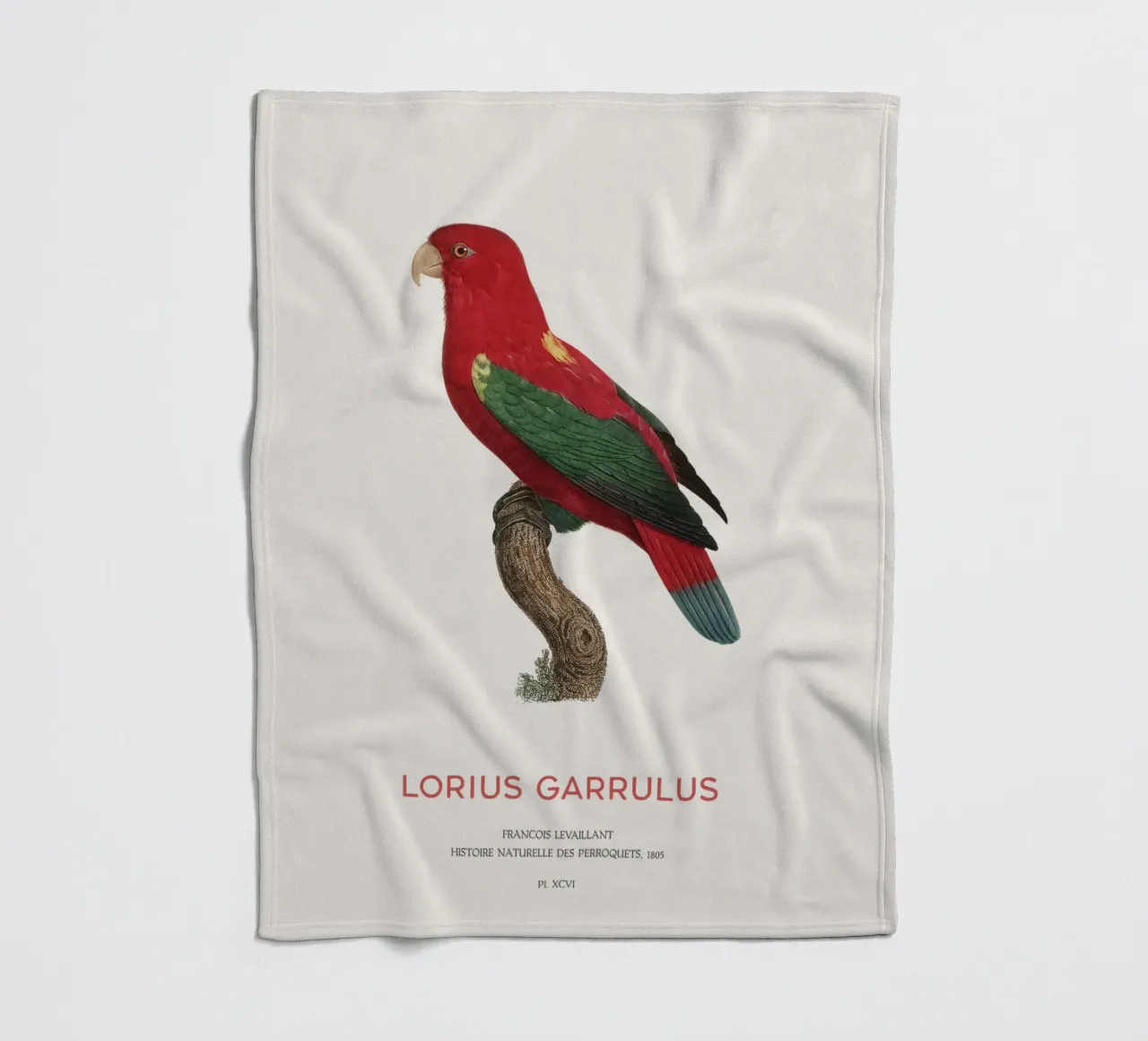 Lorius Garrulus o Lorius Garrulus coperta in pile da Vintagrafica