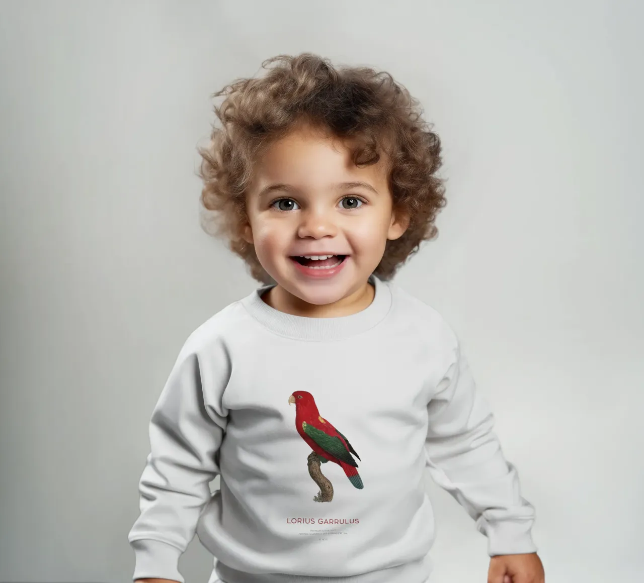 Lorius Garrulus o Lorius Garrulus felpa neonato da Vintagrafica