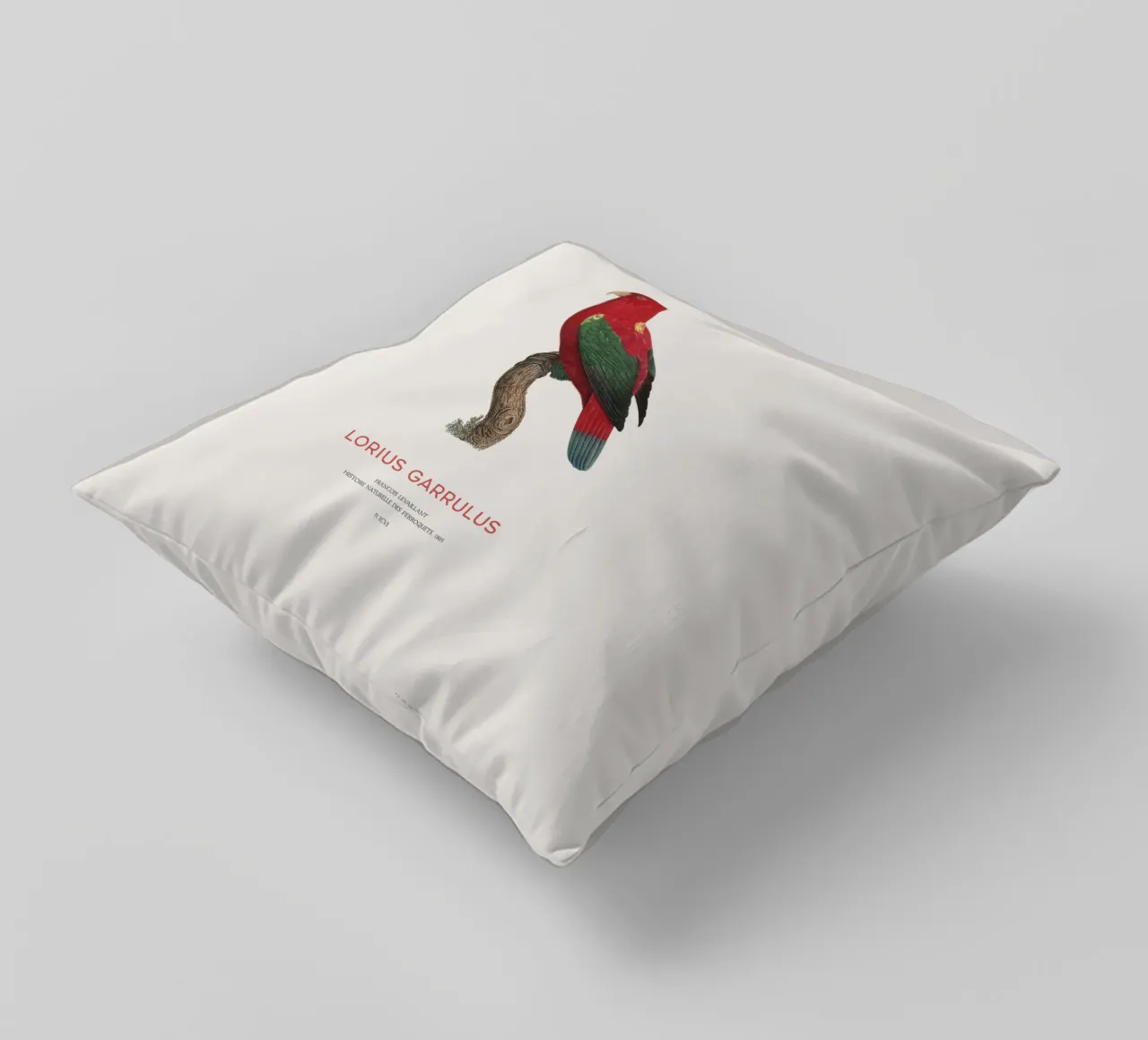 Lorius Garrulus o Lorius Garrulus cuscino da Vintagrafica