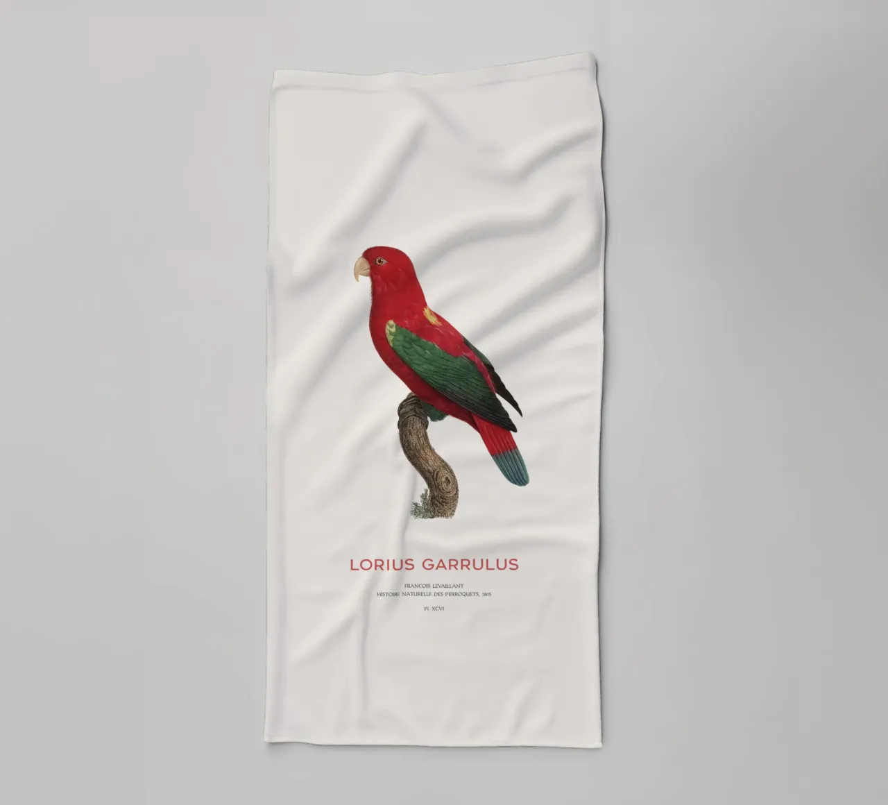 Lorius Garrulus o Lorius Garrulus asciugamano da bagno da Vintagrafica