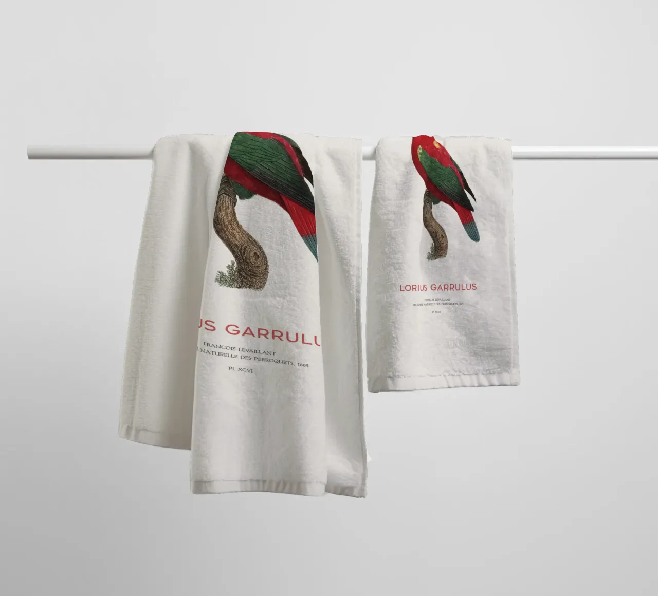 Schwätzerlori oder Lorius Garrulus Handtuch von Vintagrafica