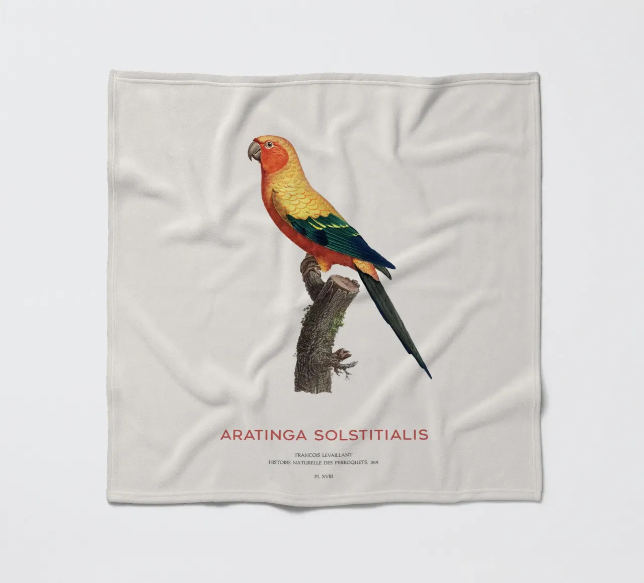 Sonnensittich oder Aratinga Solstitialis Fleecedecke von Vintagrafica