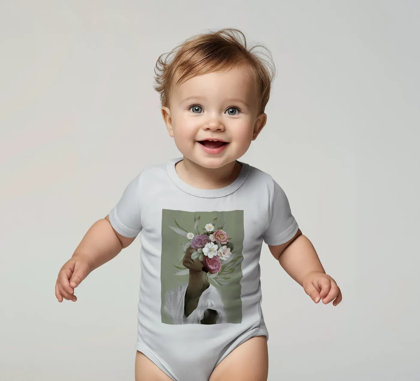 Blüte 9 Kurzarm Babybody von dada22