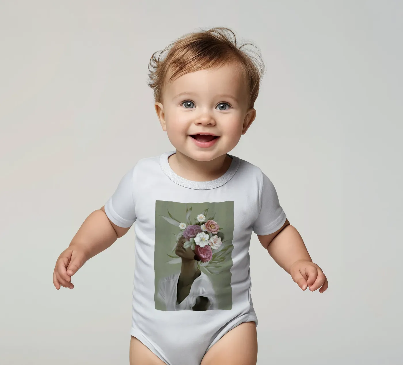 Blüte 9 Kurzarm Babybody von dada22
