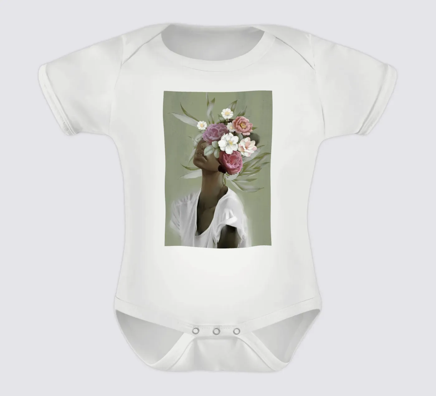 Blüte 9 Kurzarm Babybody von dada22