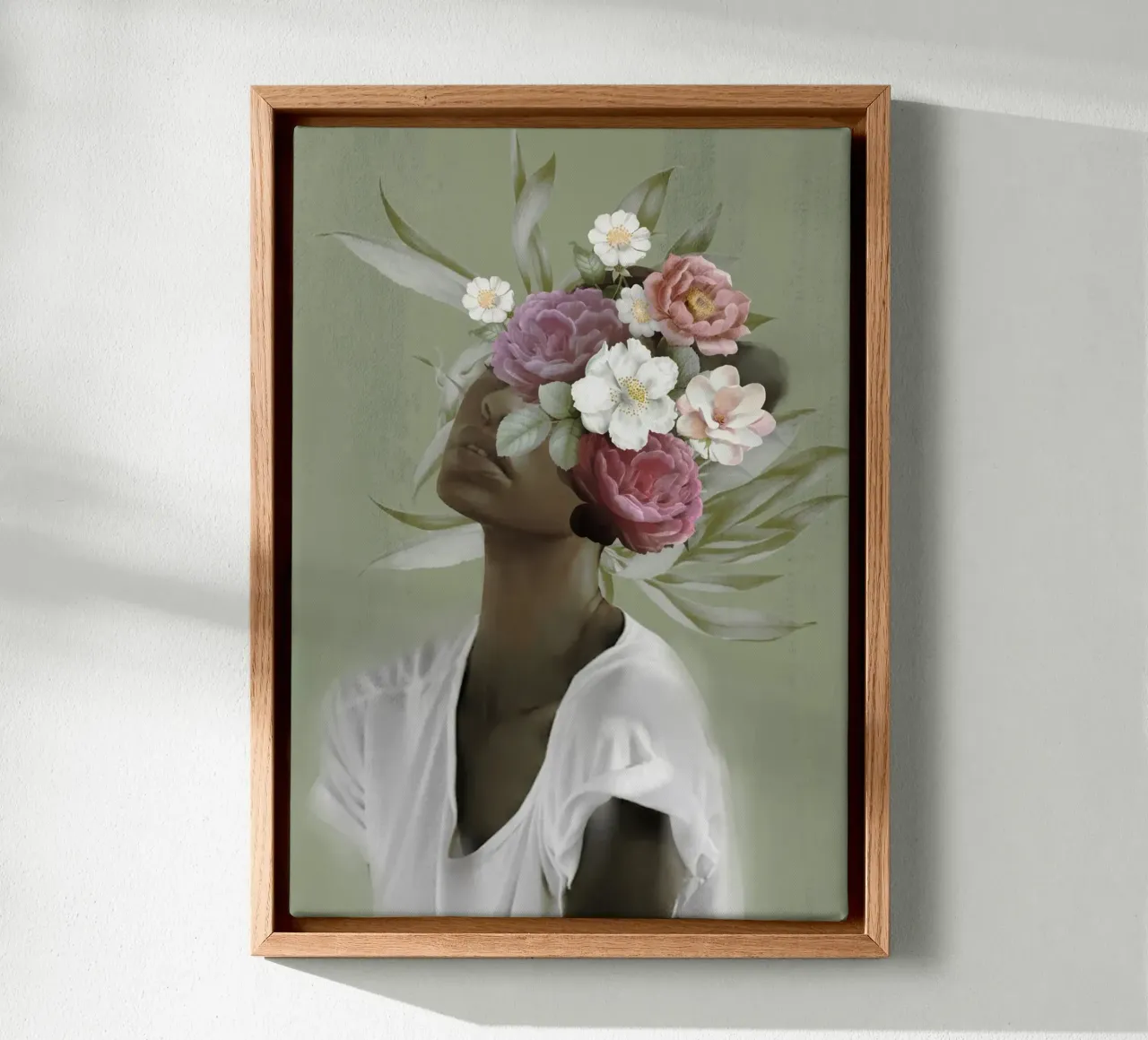 Bloom 9 canvas with Floater frame by dada22