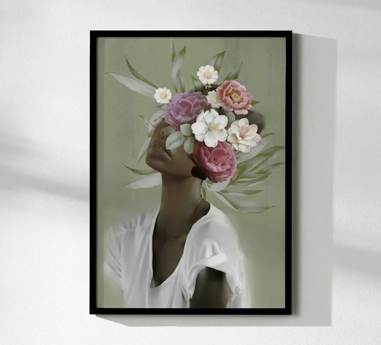 Fioritura 9 poster con telaio in alluminio da dada22