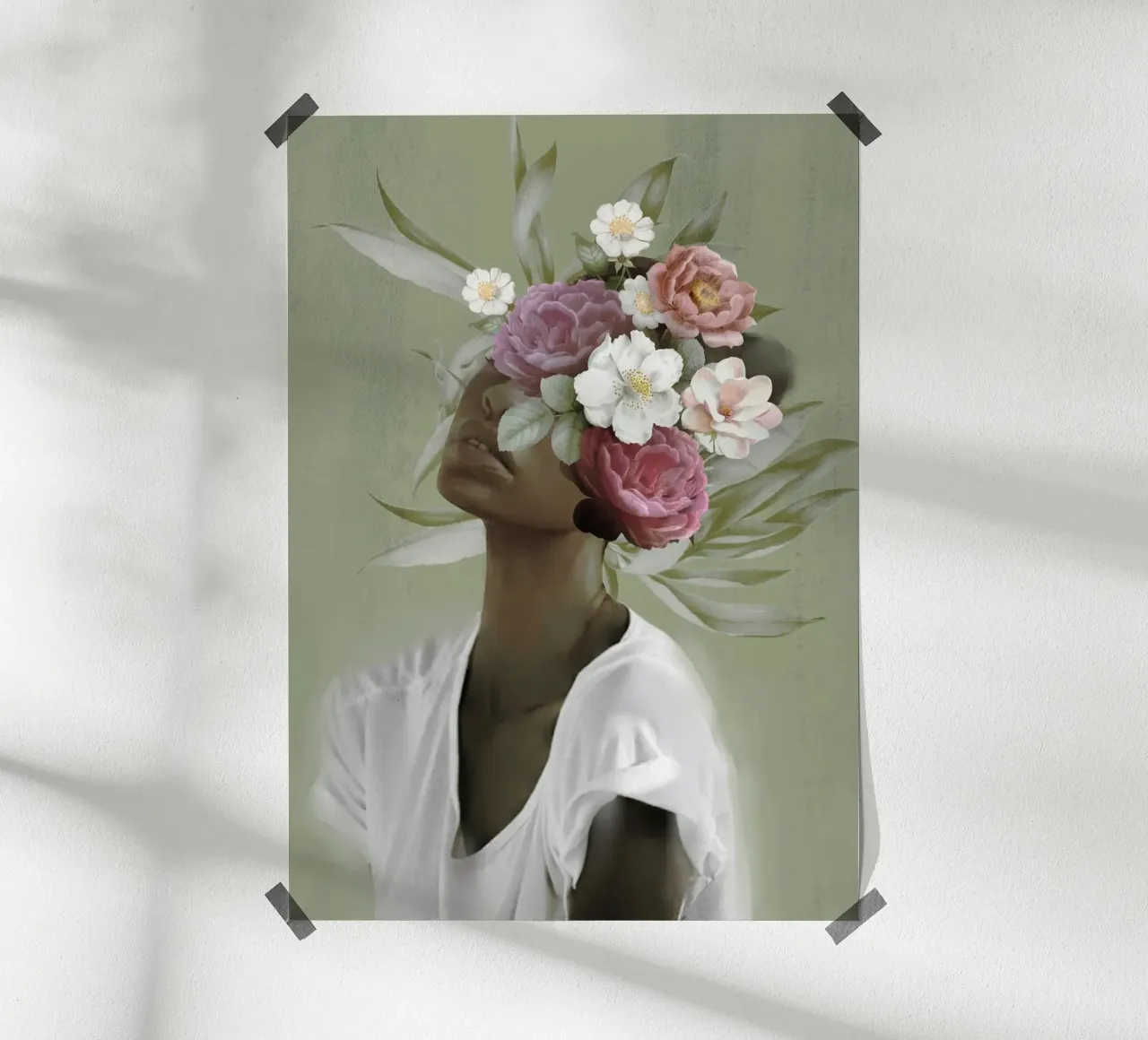 Fioritura 9 poster con telaio in alluminio da dada22