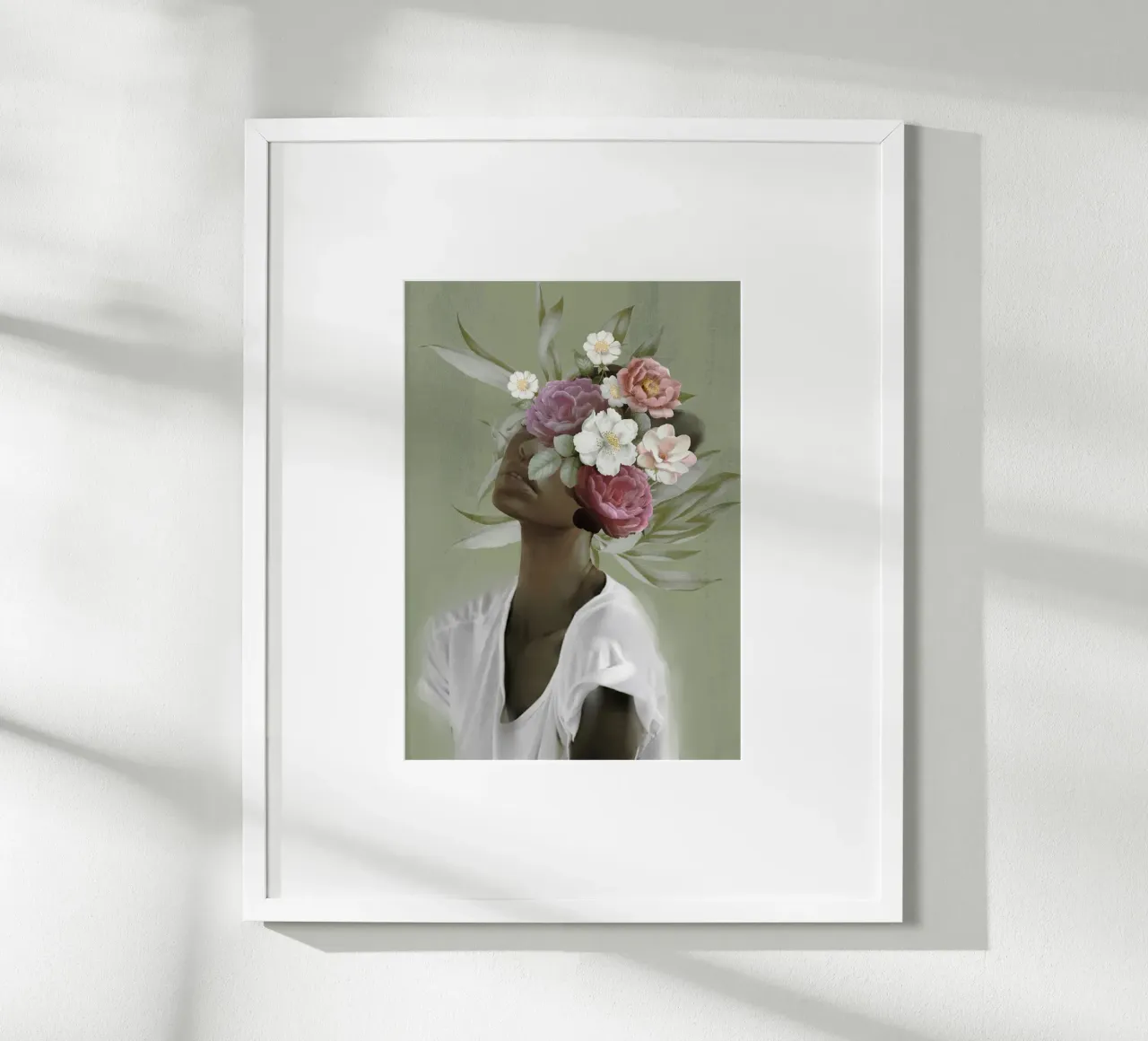 Fioritura 9 poster con telaio in alluminio da dada22