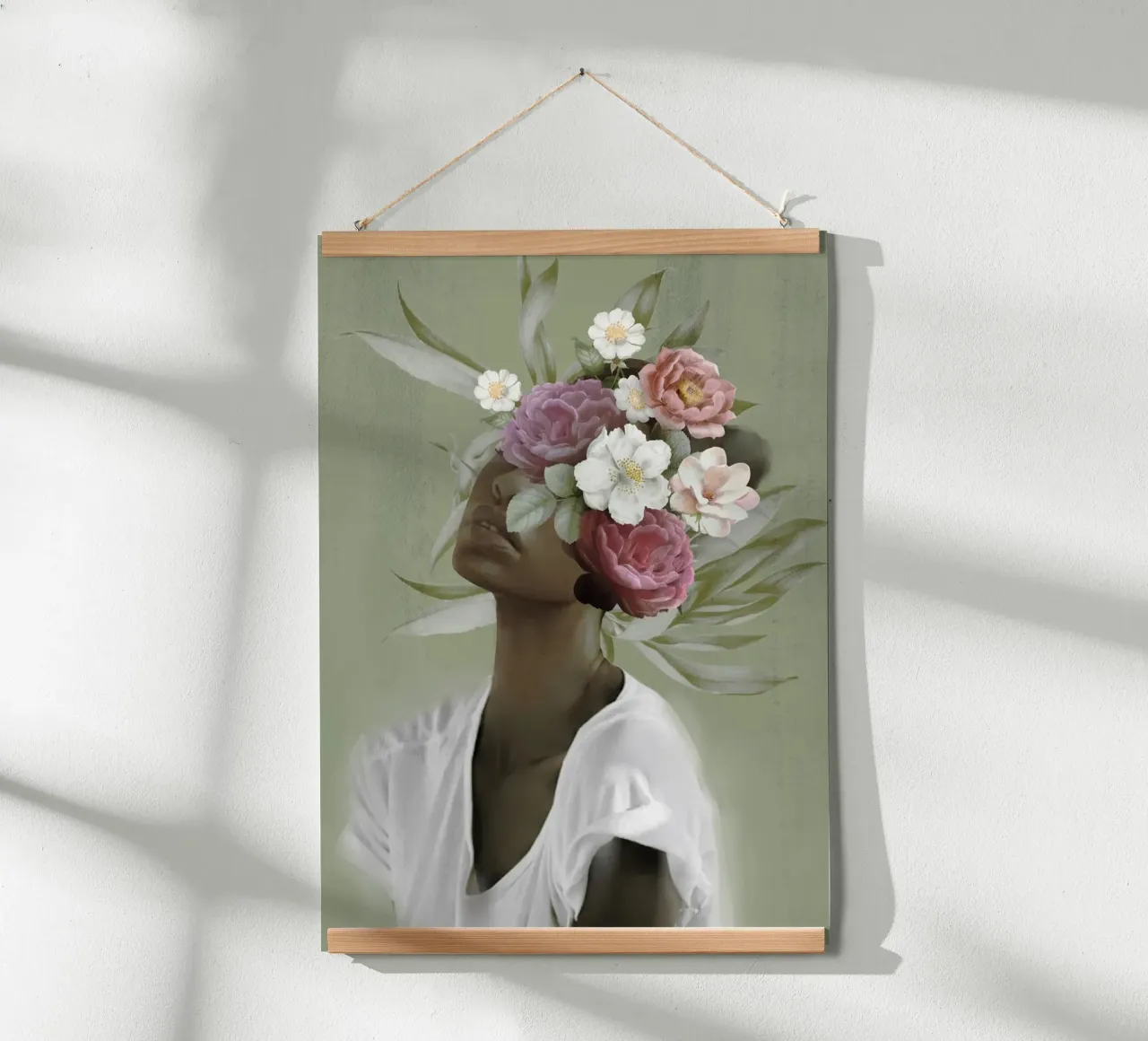 Fioritura 9 poster con telaio in alluminio da dada22