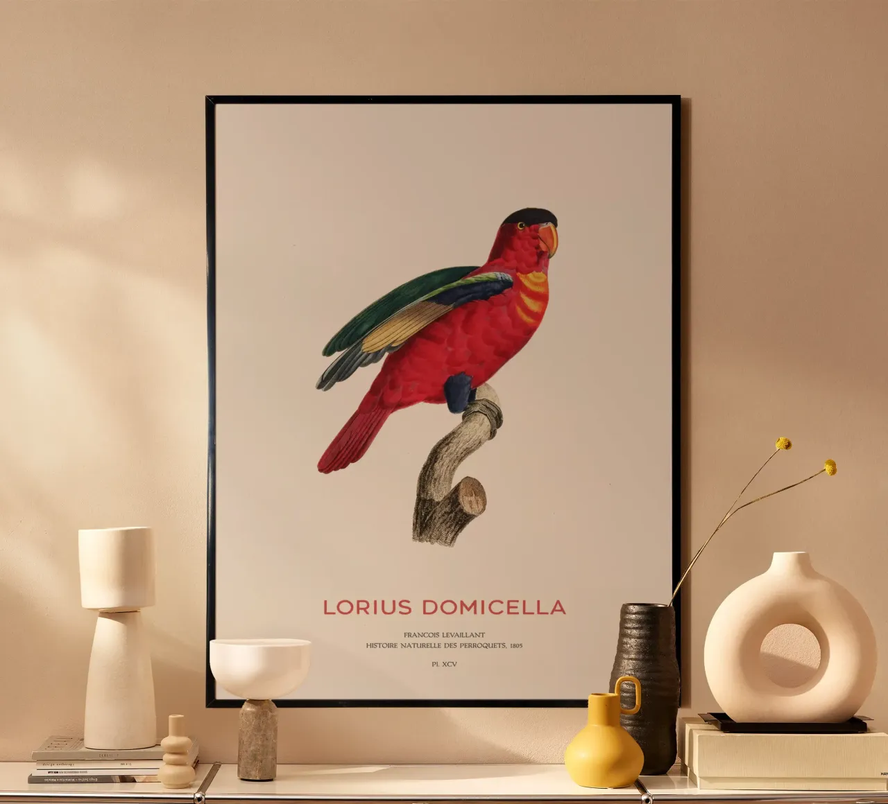 Purpurnackenlori oder Lorius Domicella Hahnemühle von Vintagrafica