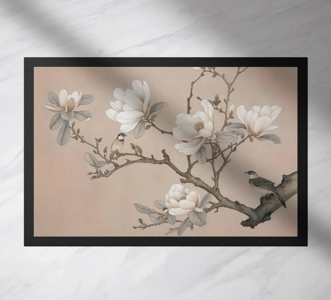 Chinoiserie Magnolia And Bird zerbino da Andrea Haase Vintage World