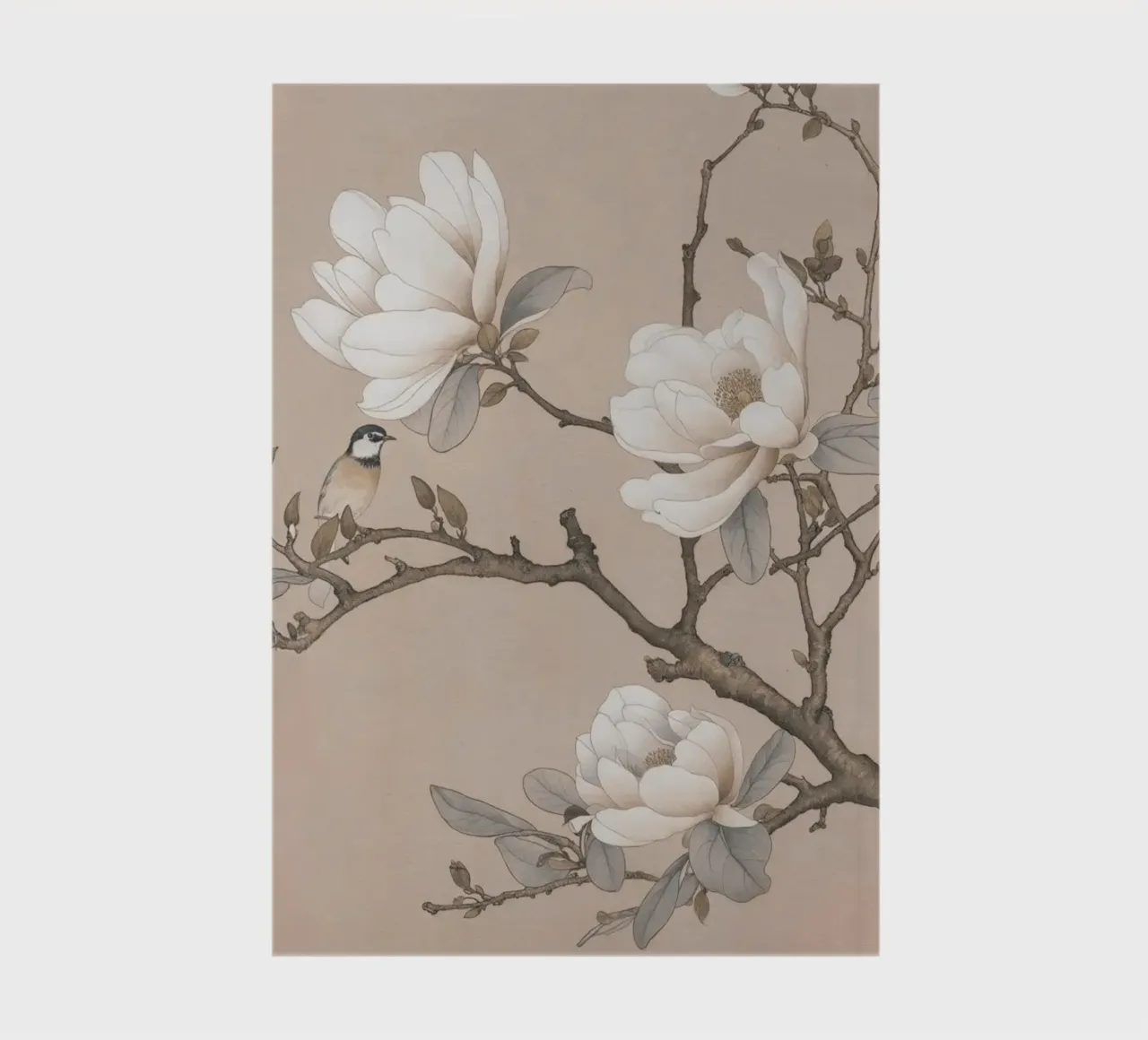 Chinoiserie Magnolia And Bird notebook by Andrea Haase Vintage World