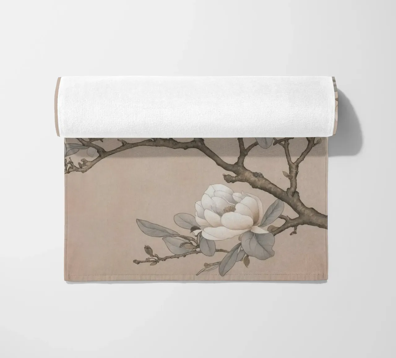 Chinoiserie Magnolia And Bird telo mare da Andrea Haase Vintage World