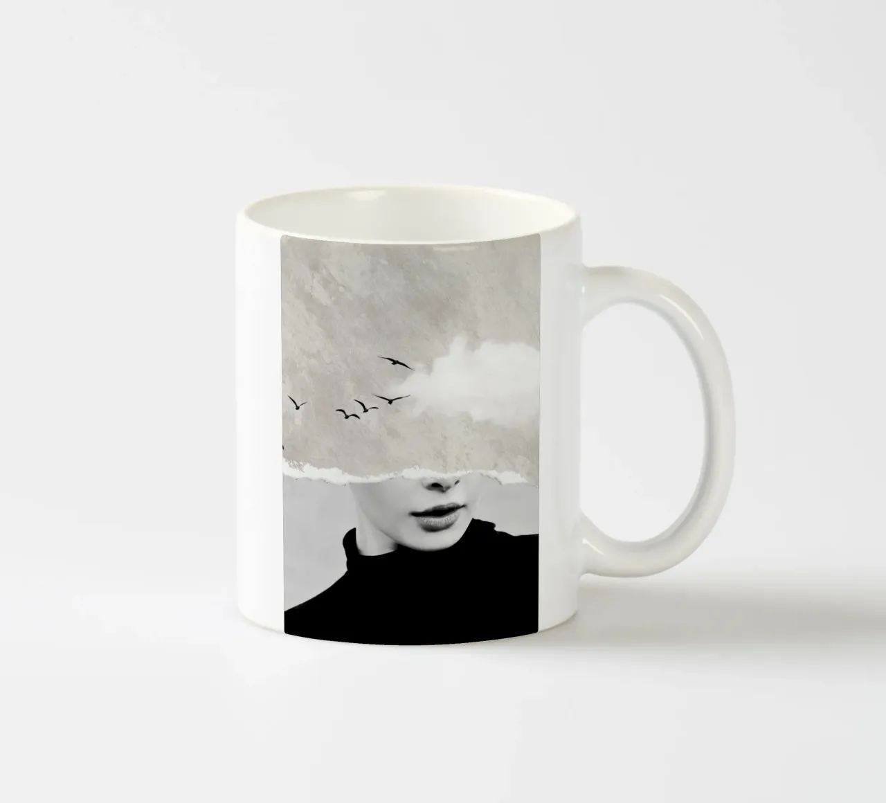 collage minimo silenzio tazza in ceramica da dada22