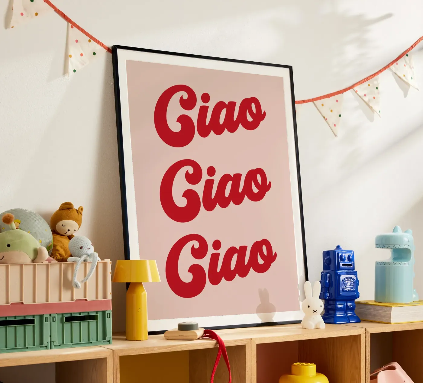 Ciao Repeating Text poster by Altruist Studio