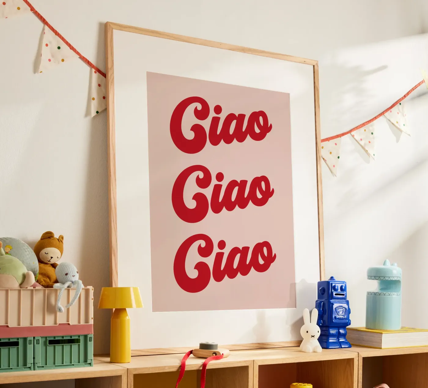 Ciao Repeating Text poster by Altruist Studio