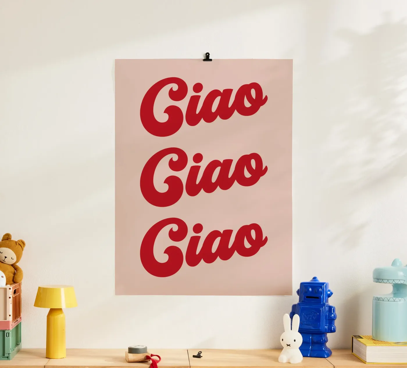 Ciao Repeating Text poster by Altruist Studio