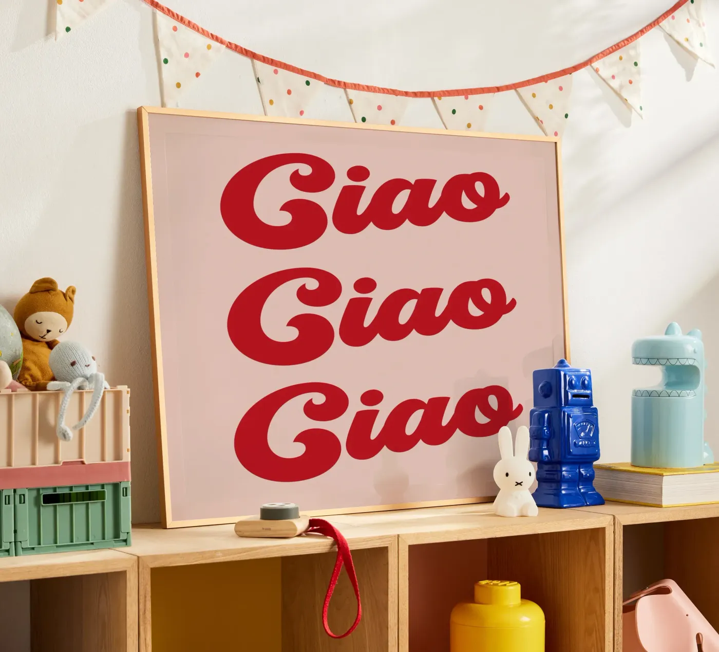 Ciao Repeating Text poster by Altruist Studio