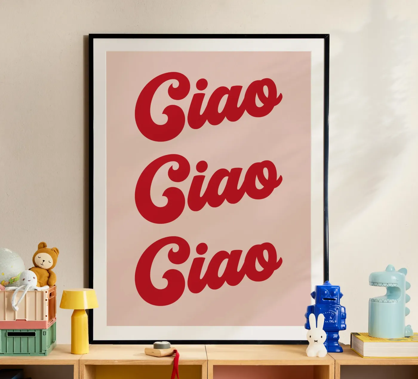 Ciao Repeating Text poster by Altruist Studio