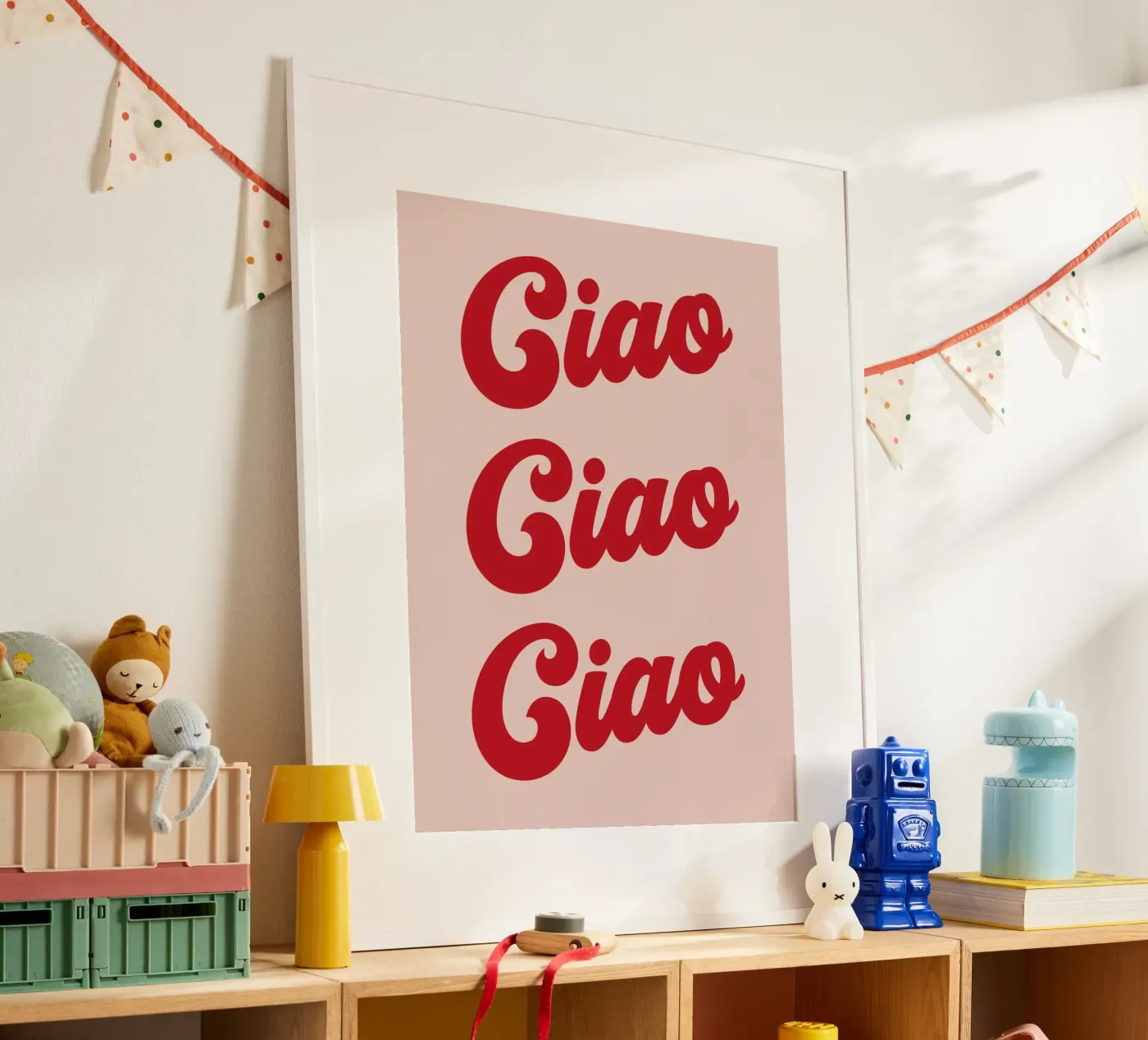 Ciao Repeating Text poster by Altruist Studio