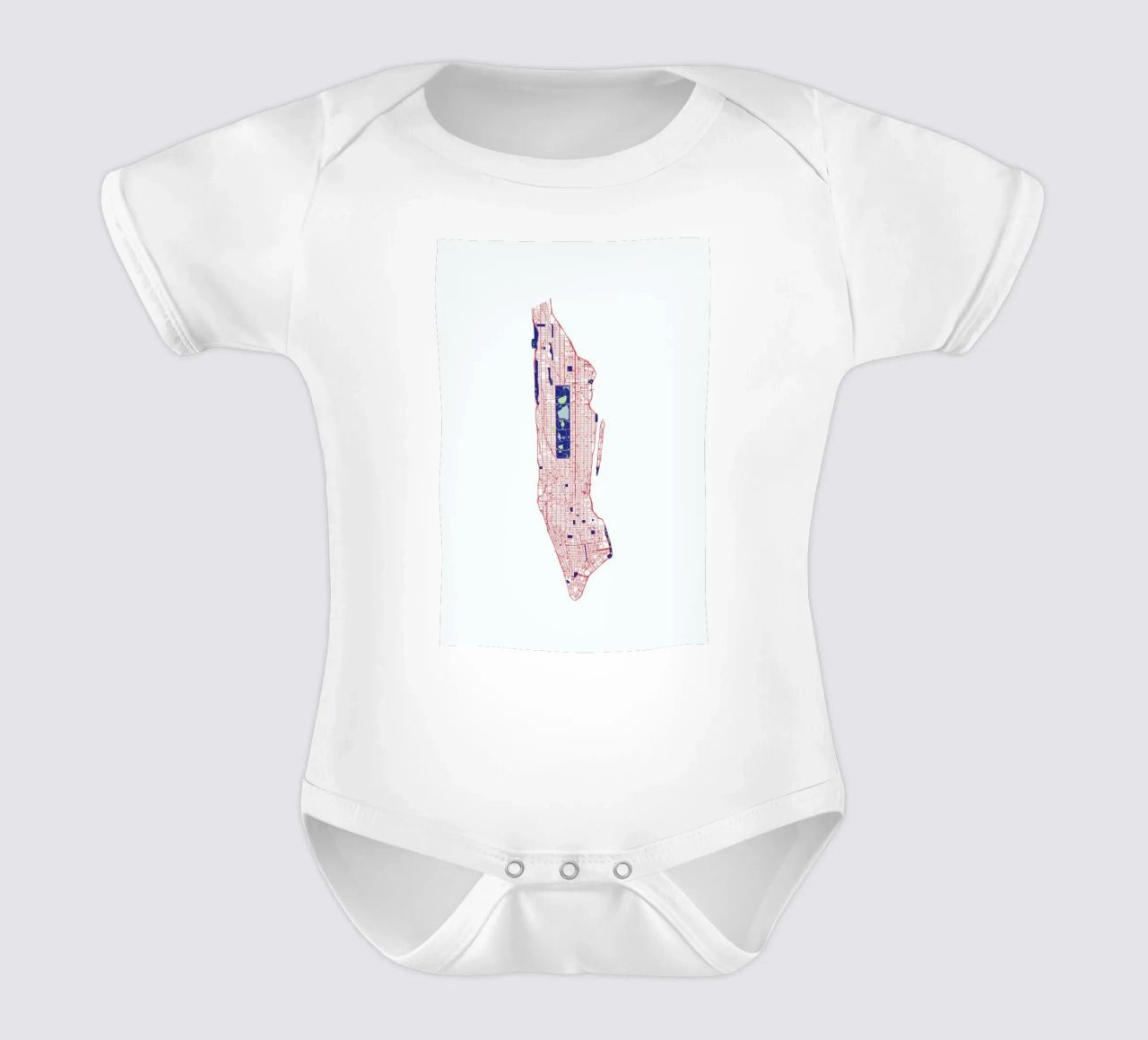 Manhattan Grid Kurzarm Babybody von Mattygug