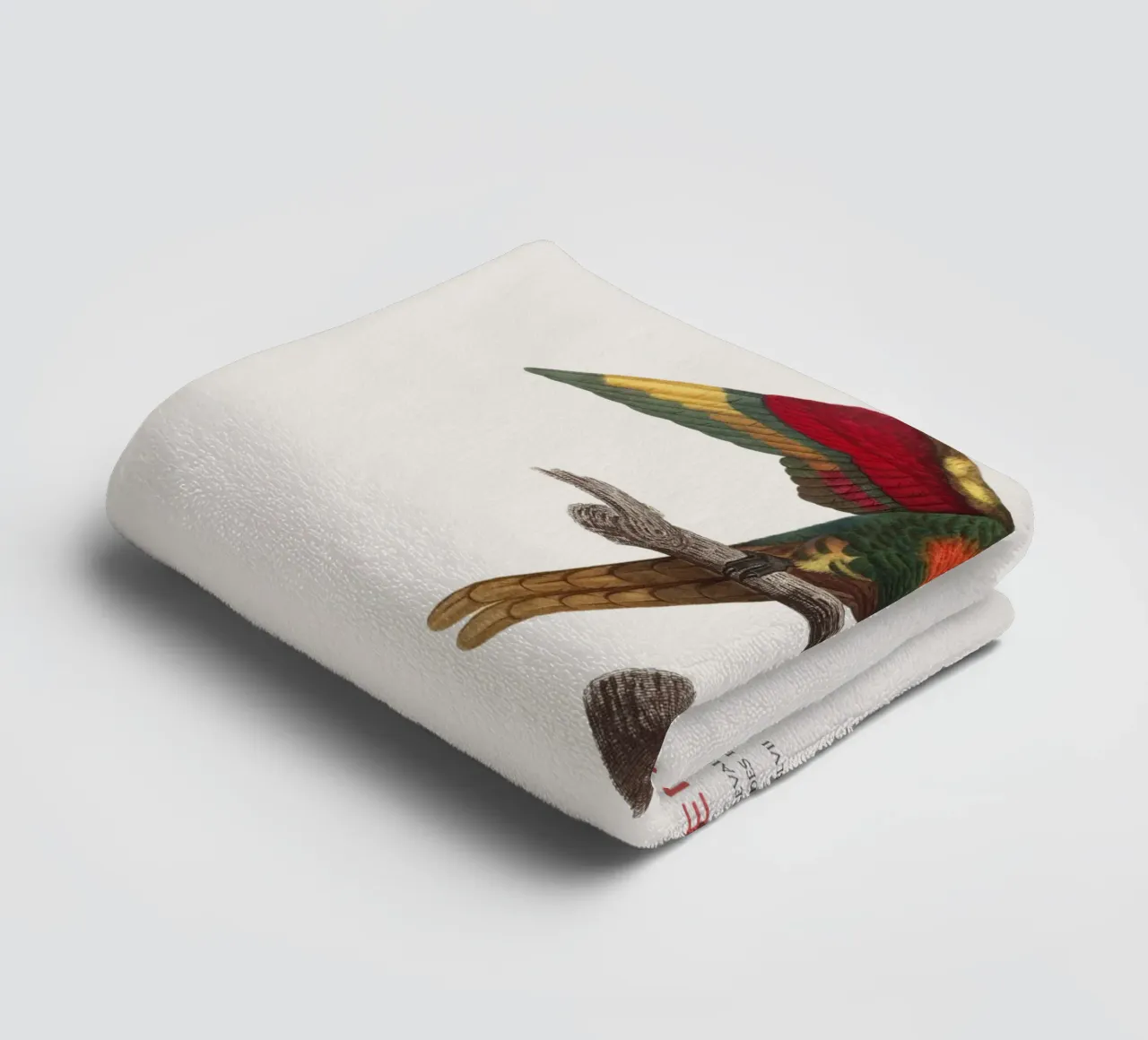 Blaukopfpapagei oder Pionus Menstruus Handtuch von Vintagrafica