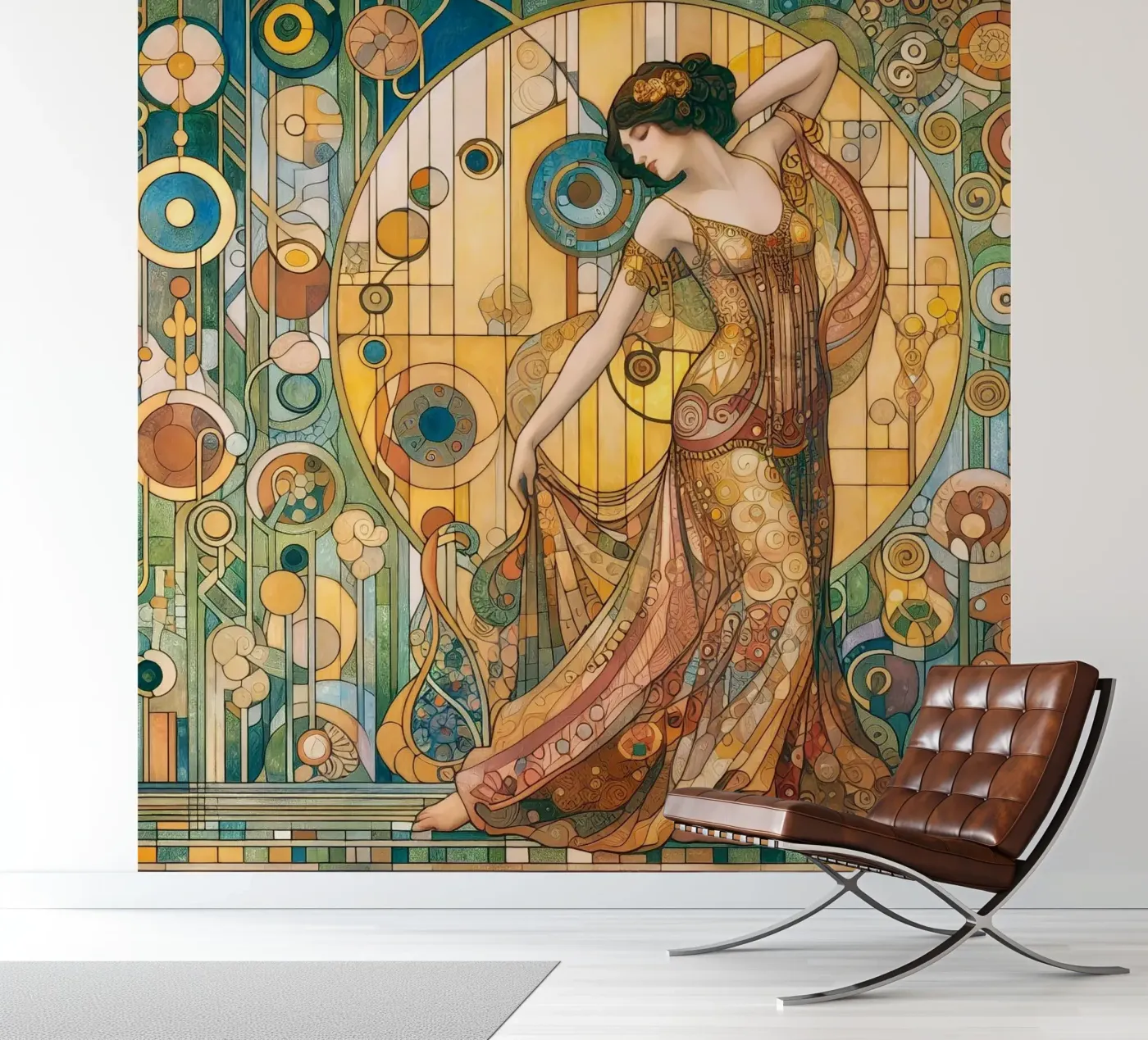 The dancer fotobehang van Art-Nouveau-Dsg