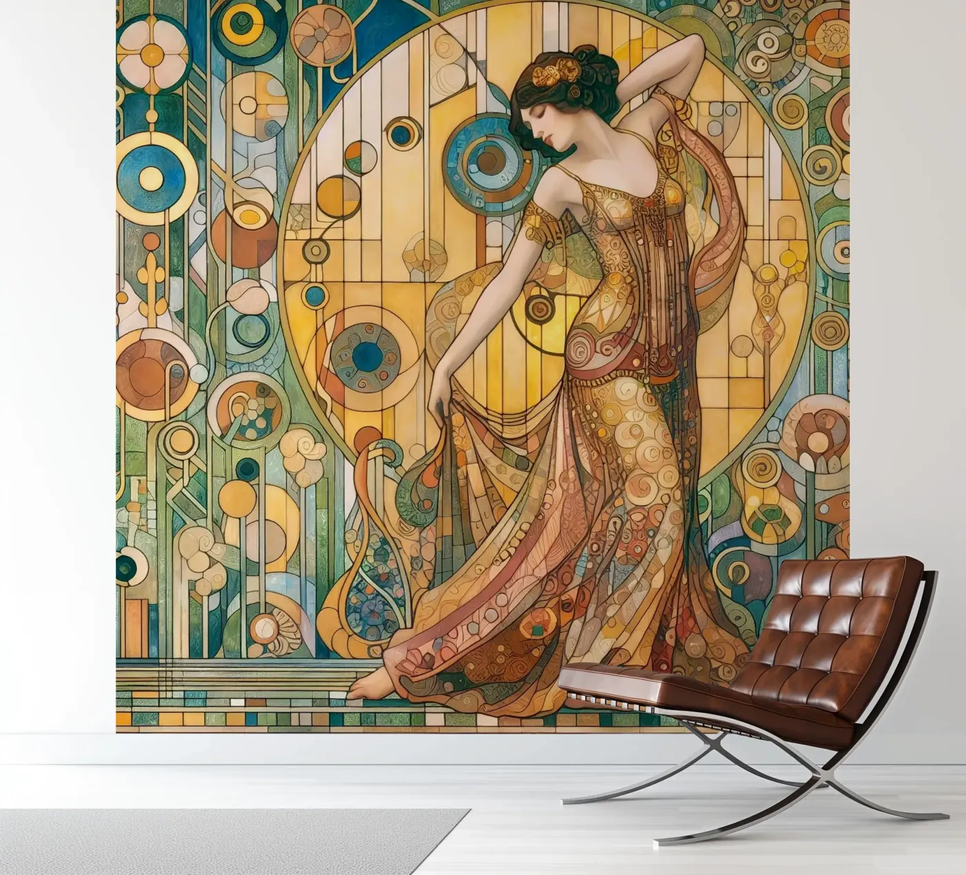 De danser fotobehang van Art-Nouveau-Dsg