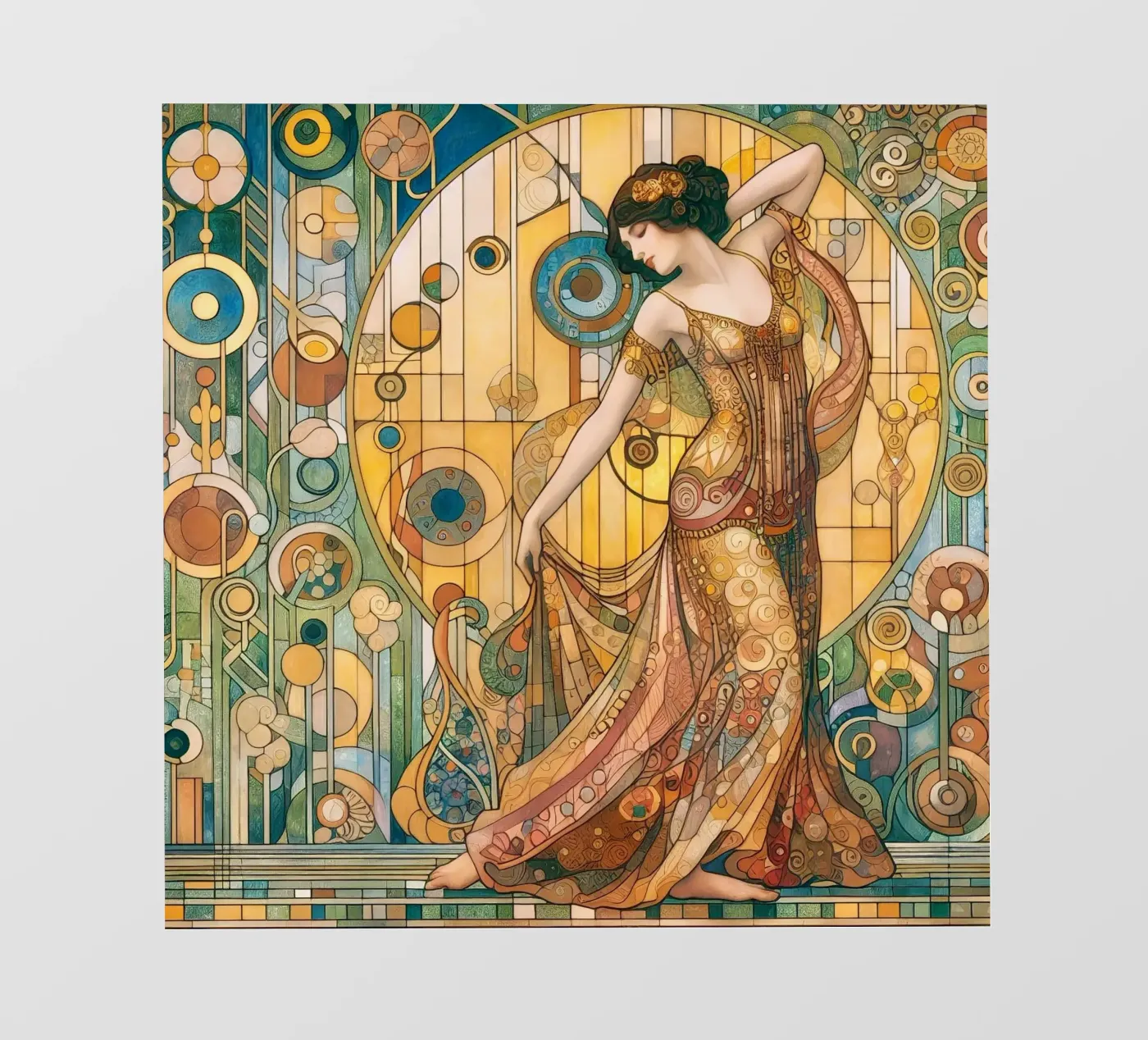 De danser fotobehang van Art-Nouveau-Dsg
