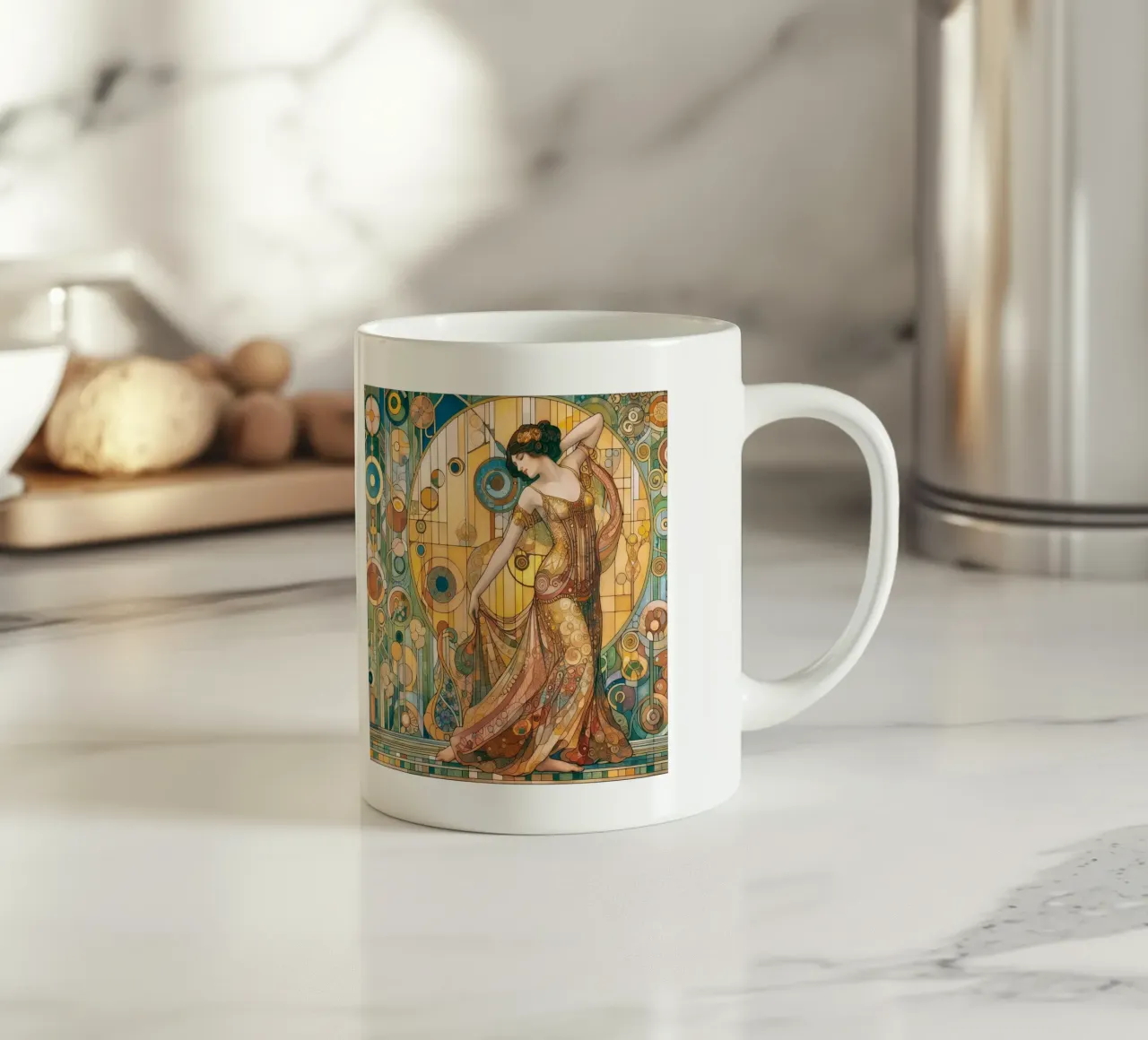 The dancer ceramic mug by Art-Nouveau-Dsg