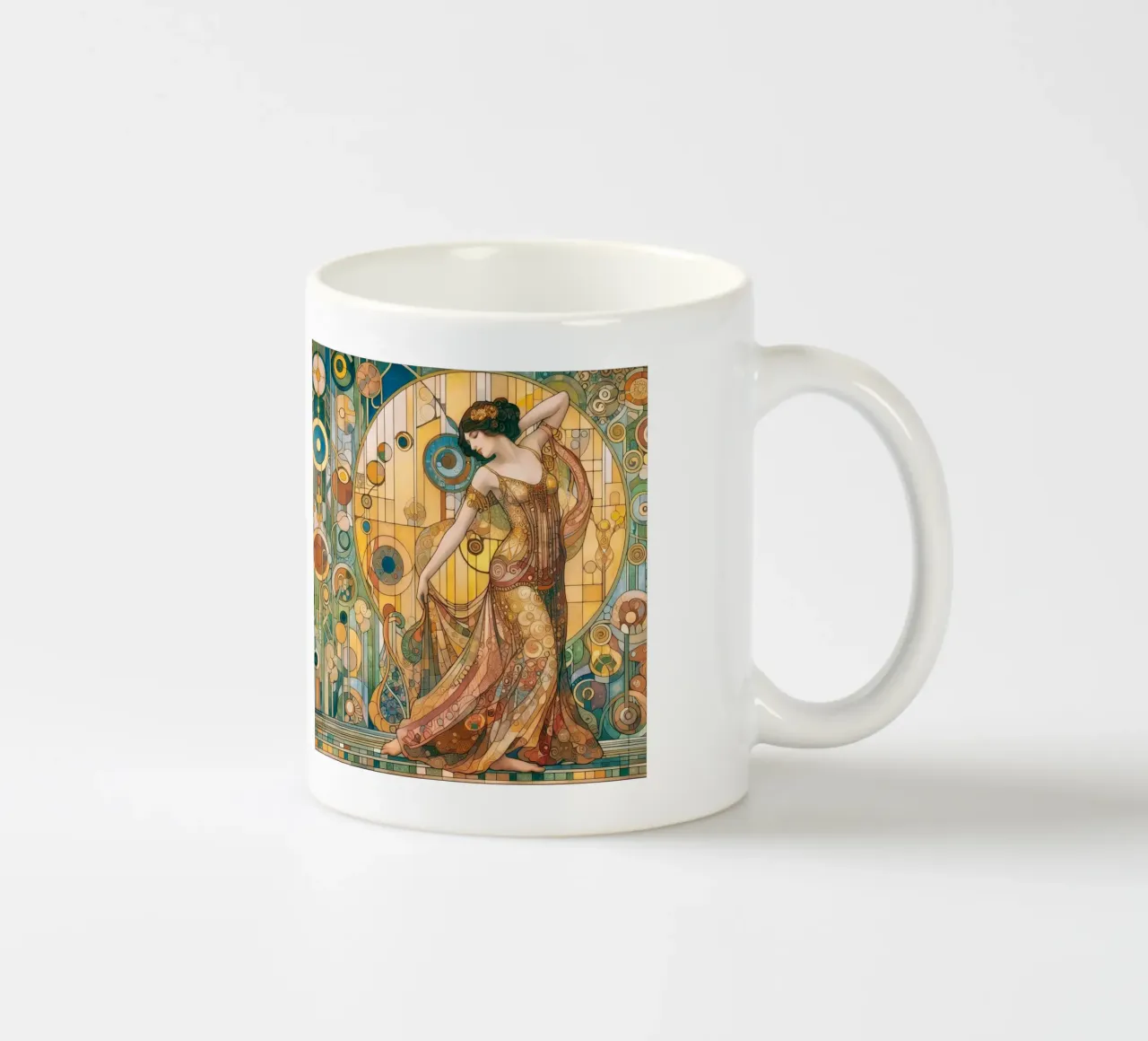 The dancer ceramic mug by Art-Nouveau-Dsg