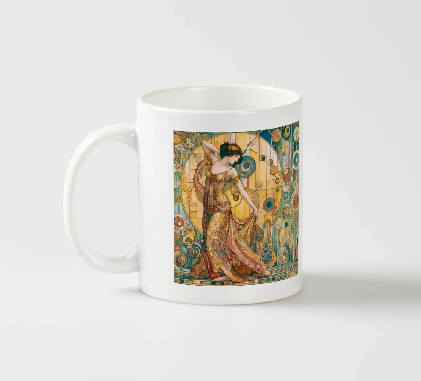 The dancer ceramic mug by Art-Nouveau-Dsg