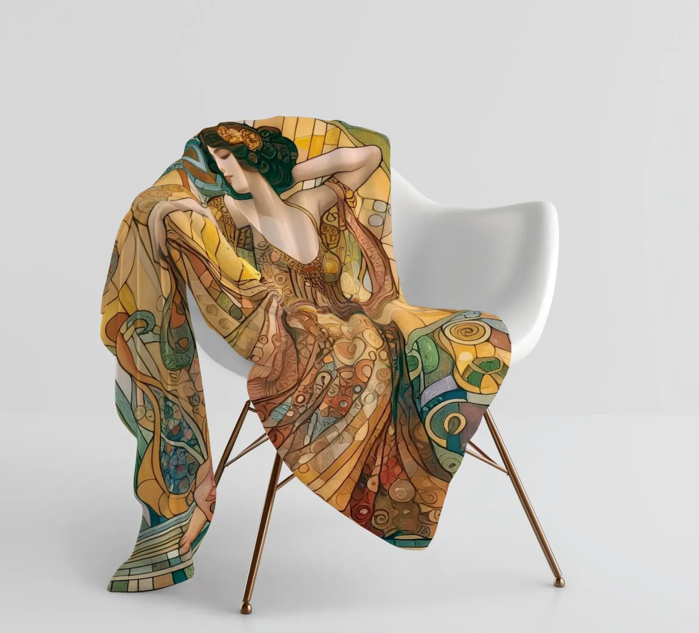 De danser fleecedeken van Art-Nouveau-Dsg