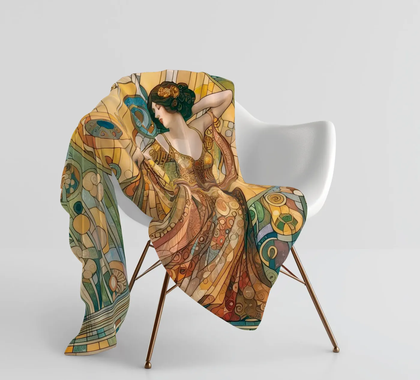 De danser fleecedeken van Art-Nouveau-Dsg