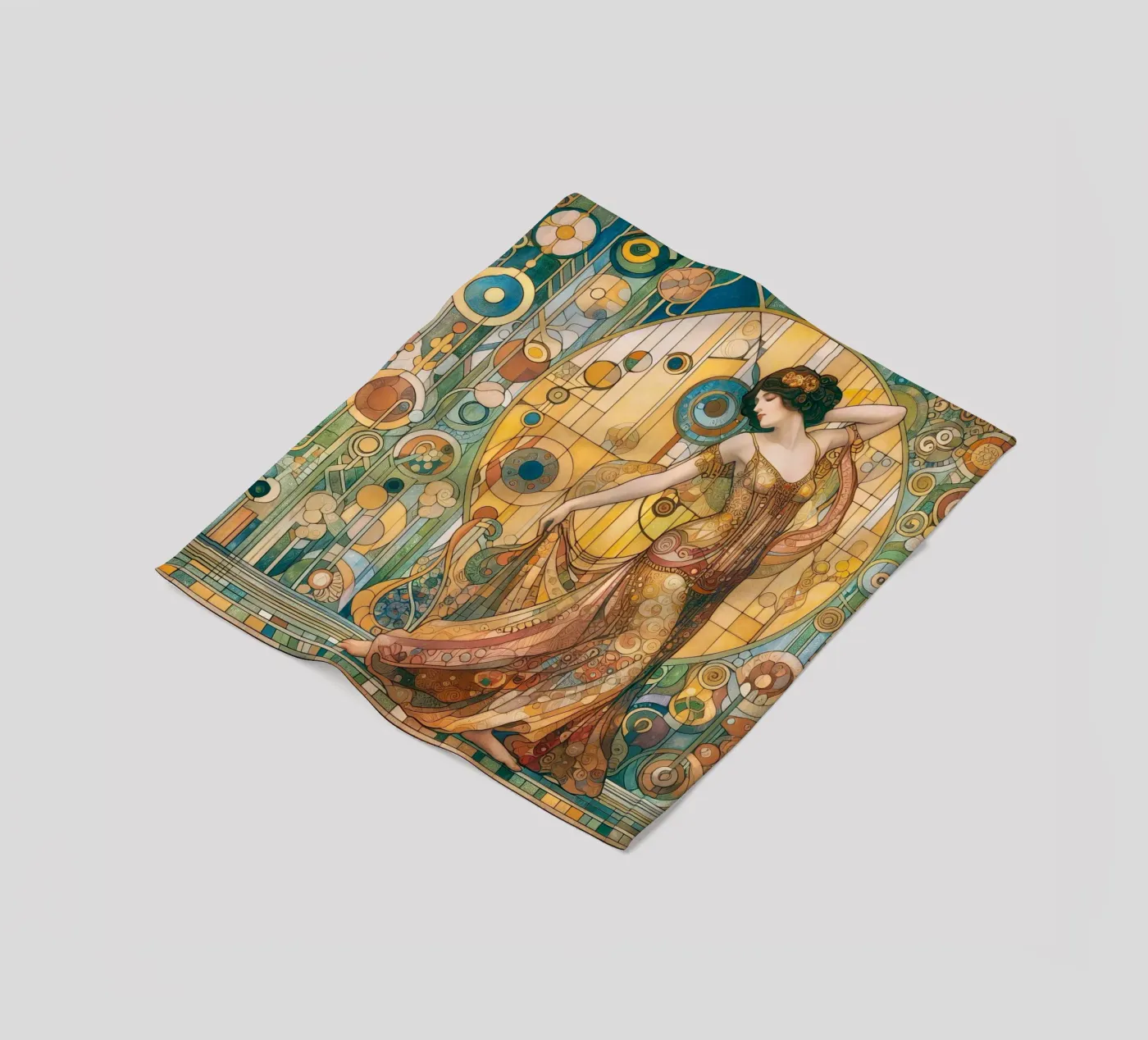 De danser fleecedeken van Art-Nouveau-Dsg