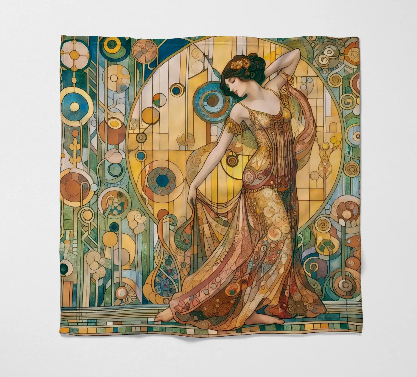 De danser fleecedeken van Art-Nouveau-Dsg