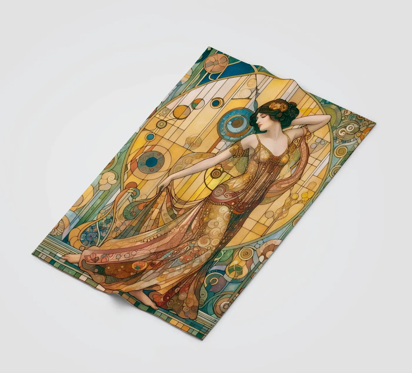 De danser fleecedeken van Art-Nouveau-Dsg