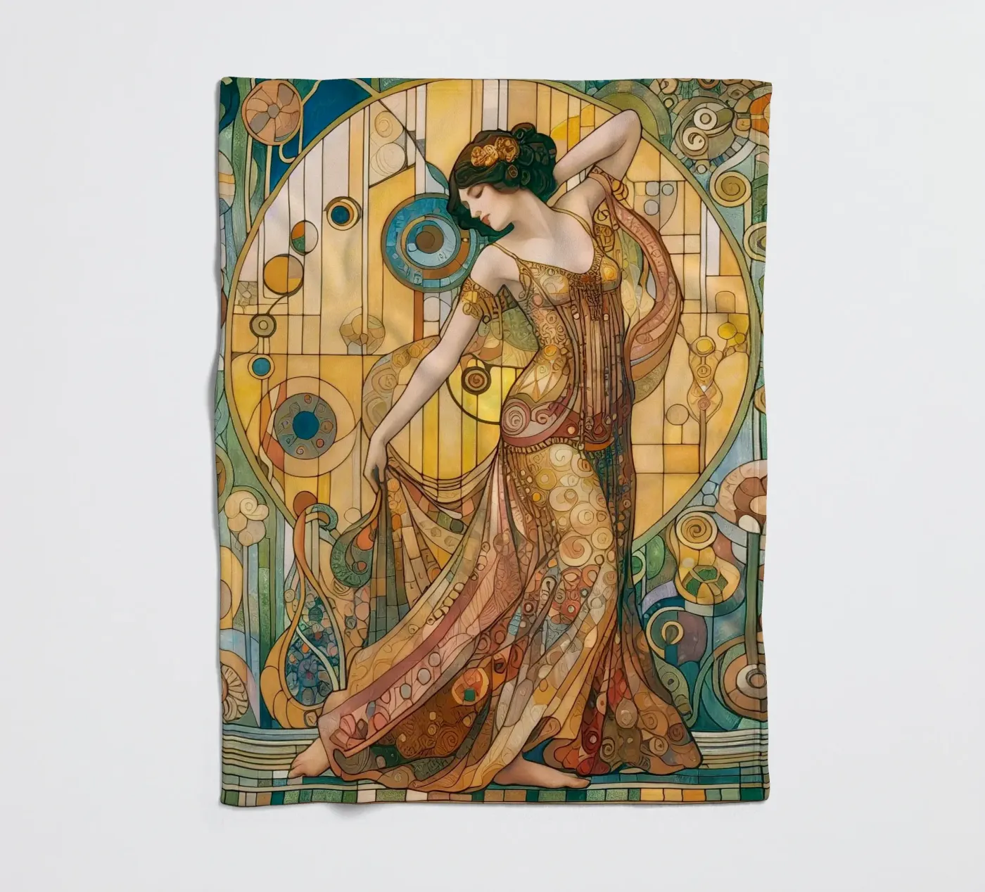 De danser fleecedeken van Art-Nouveau-Dsg