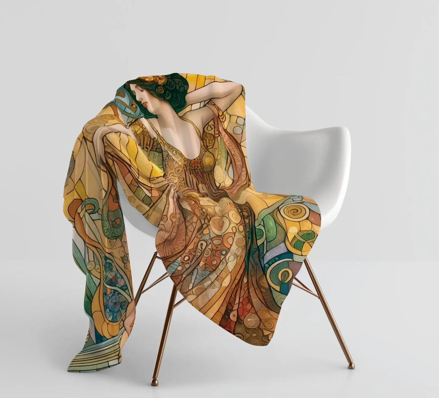De danser fleecedeken van Art-Nouveau-Dsg