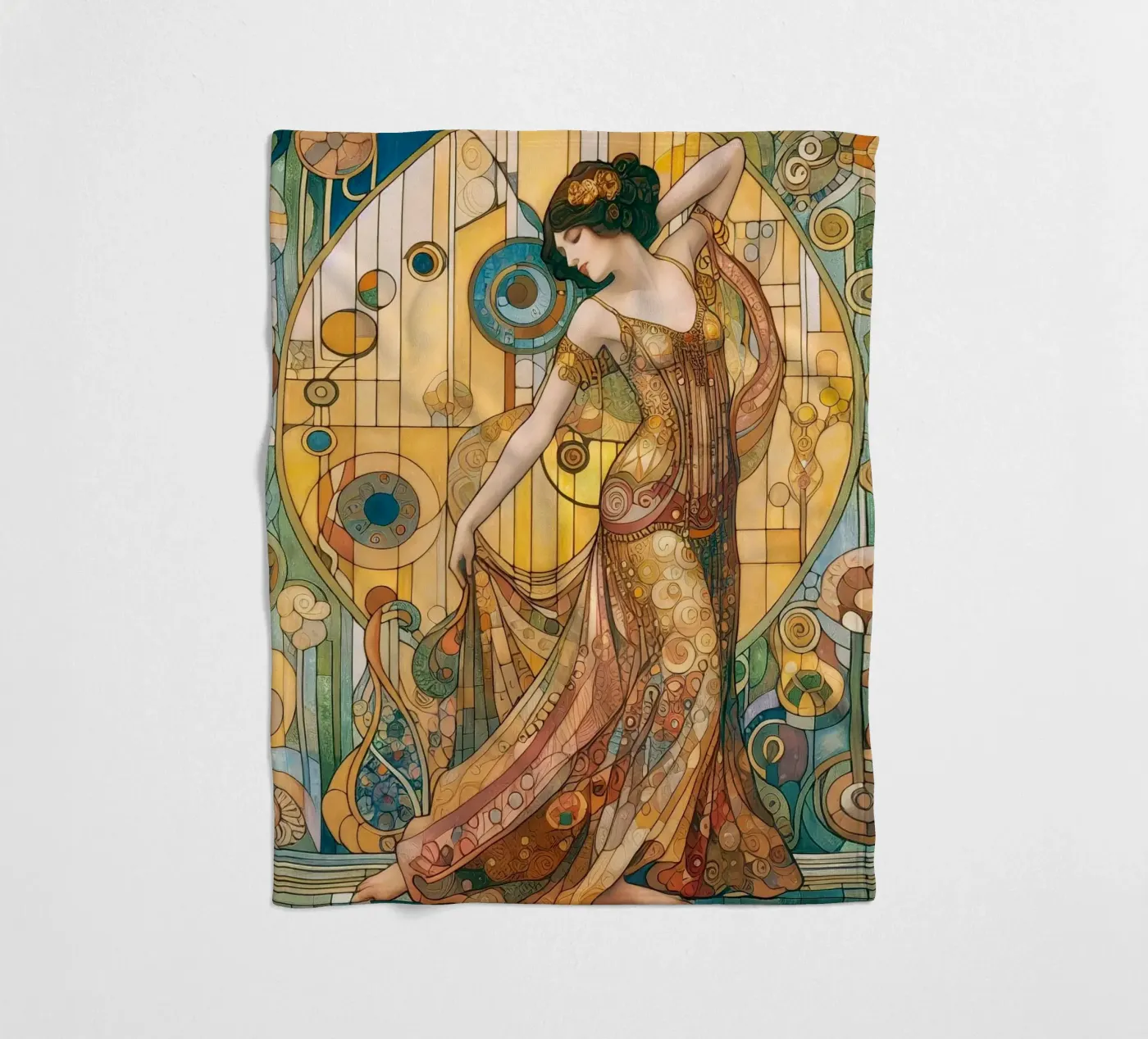 De danser fleecedeken van Art-Nouveau-Dsg