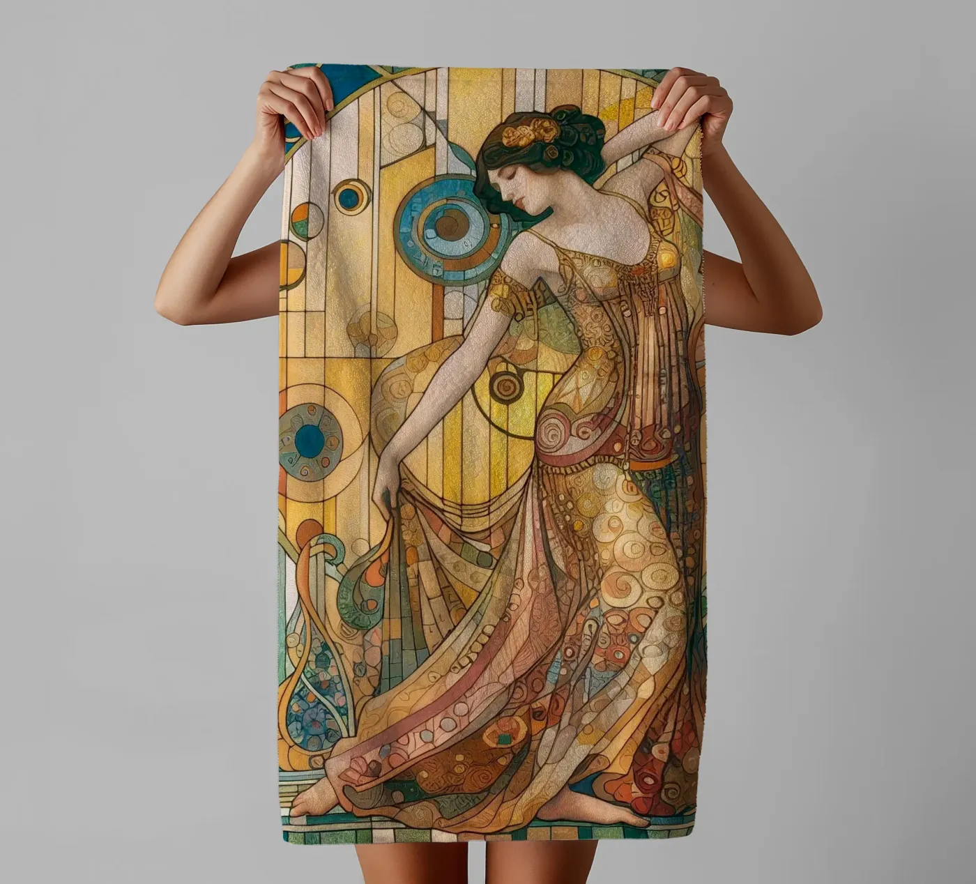 The dancer towel by Art-Nouveau-Dsg